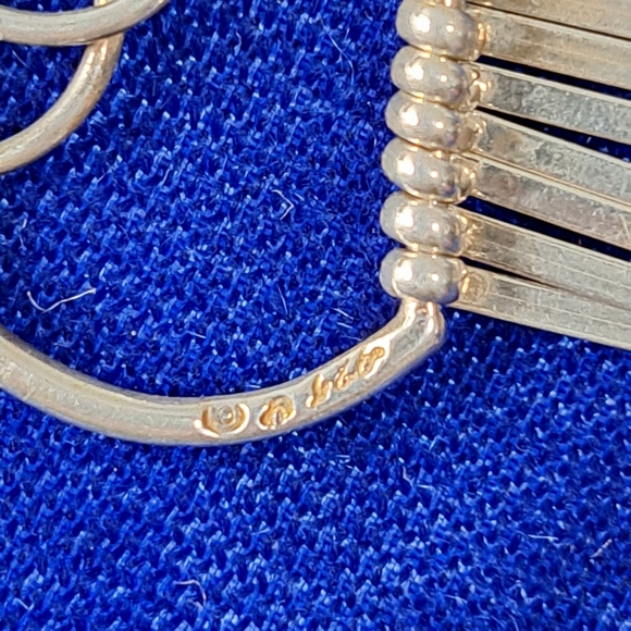 Sterling Silver Circles & Dangle Earrings Post Style - Picture 3 of 14